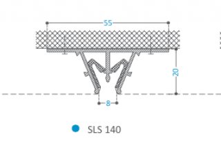  De Gamme SLIM Lisse Aluminium Sparateur fixation plafond, finition invisible, joint creux.